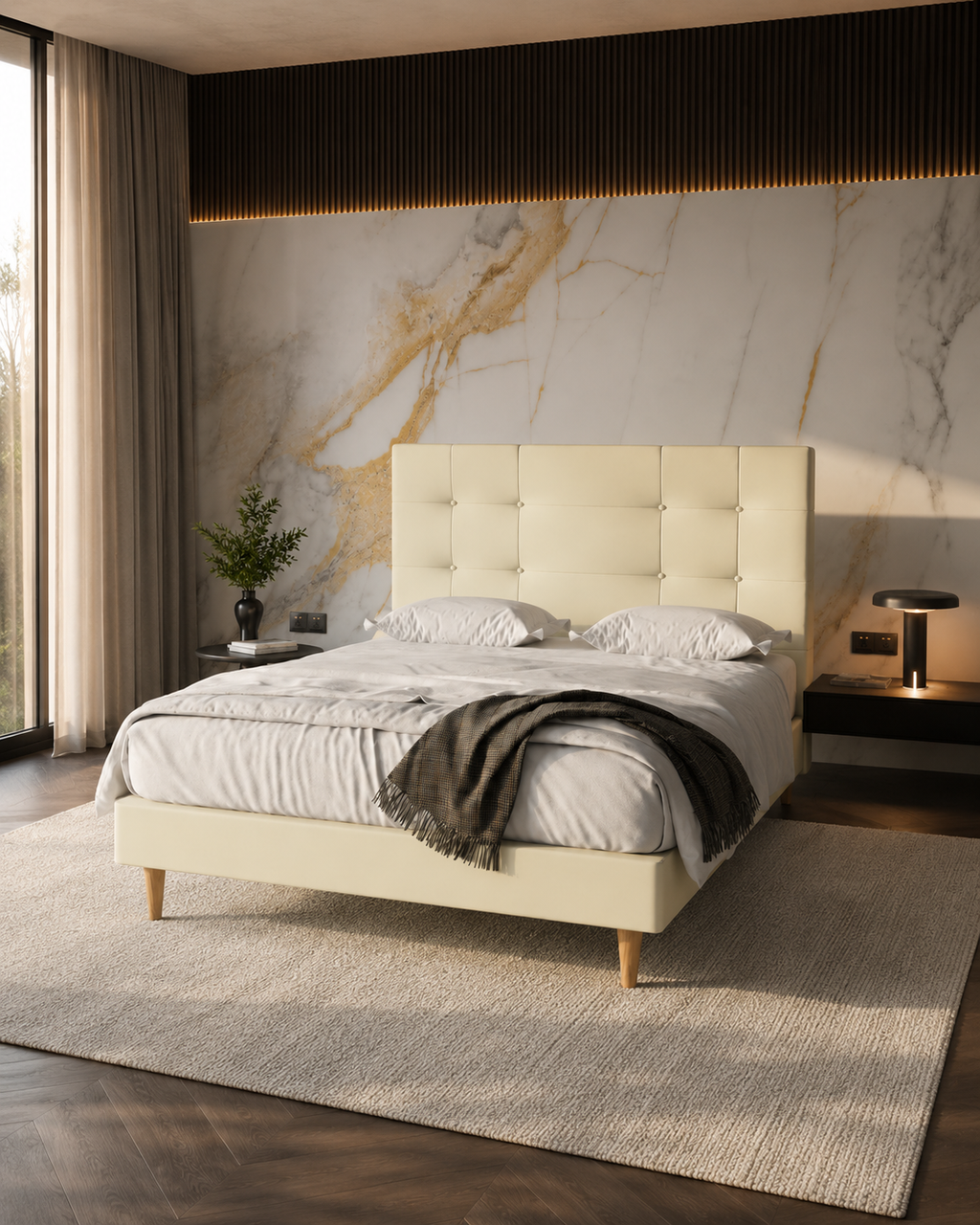 Jaxon Faux Leather Bed Frame