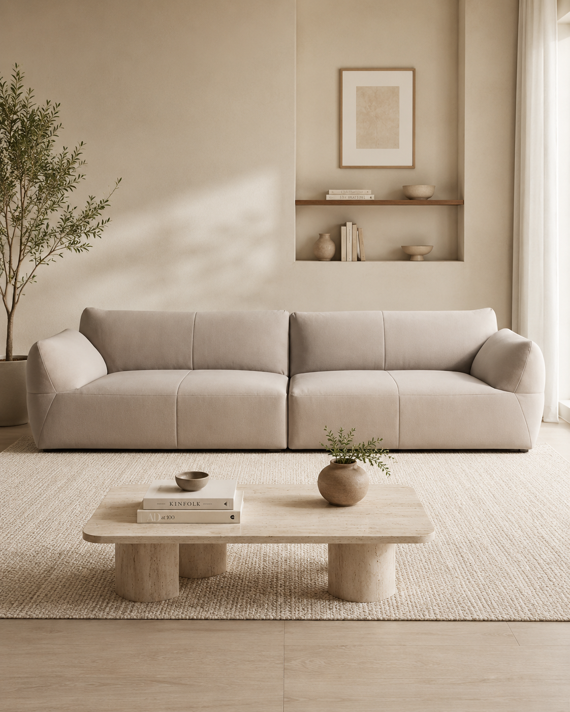 Mira Fabric Sectional Sofa