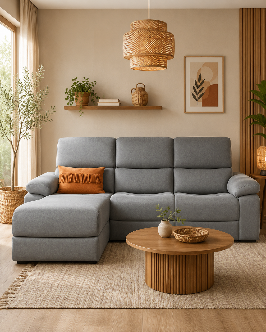 Dovren Fabric Recliner Sectional Sofa
