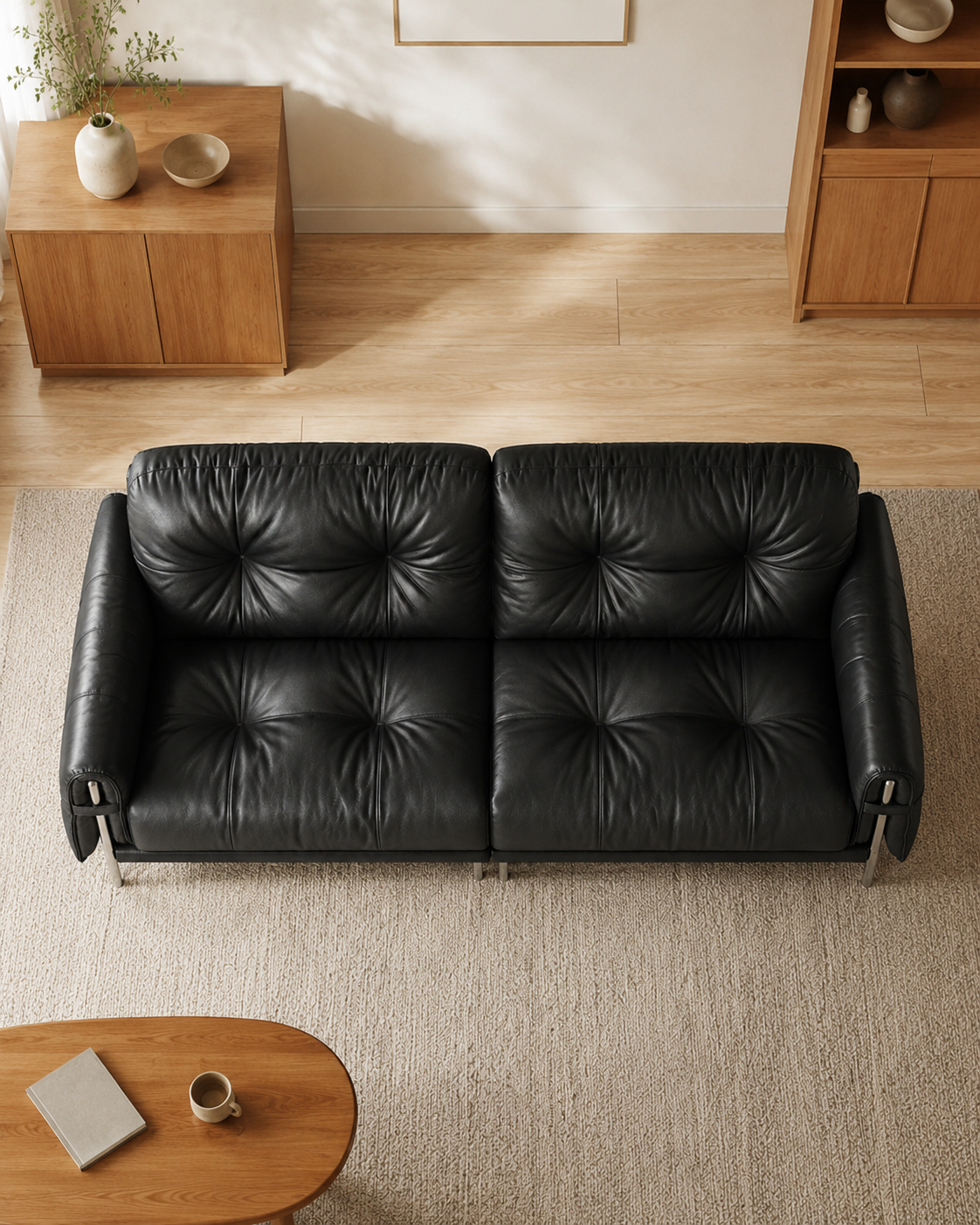 Dario Leather Sofa