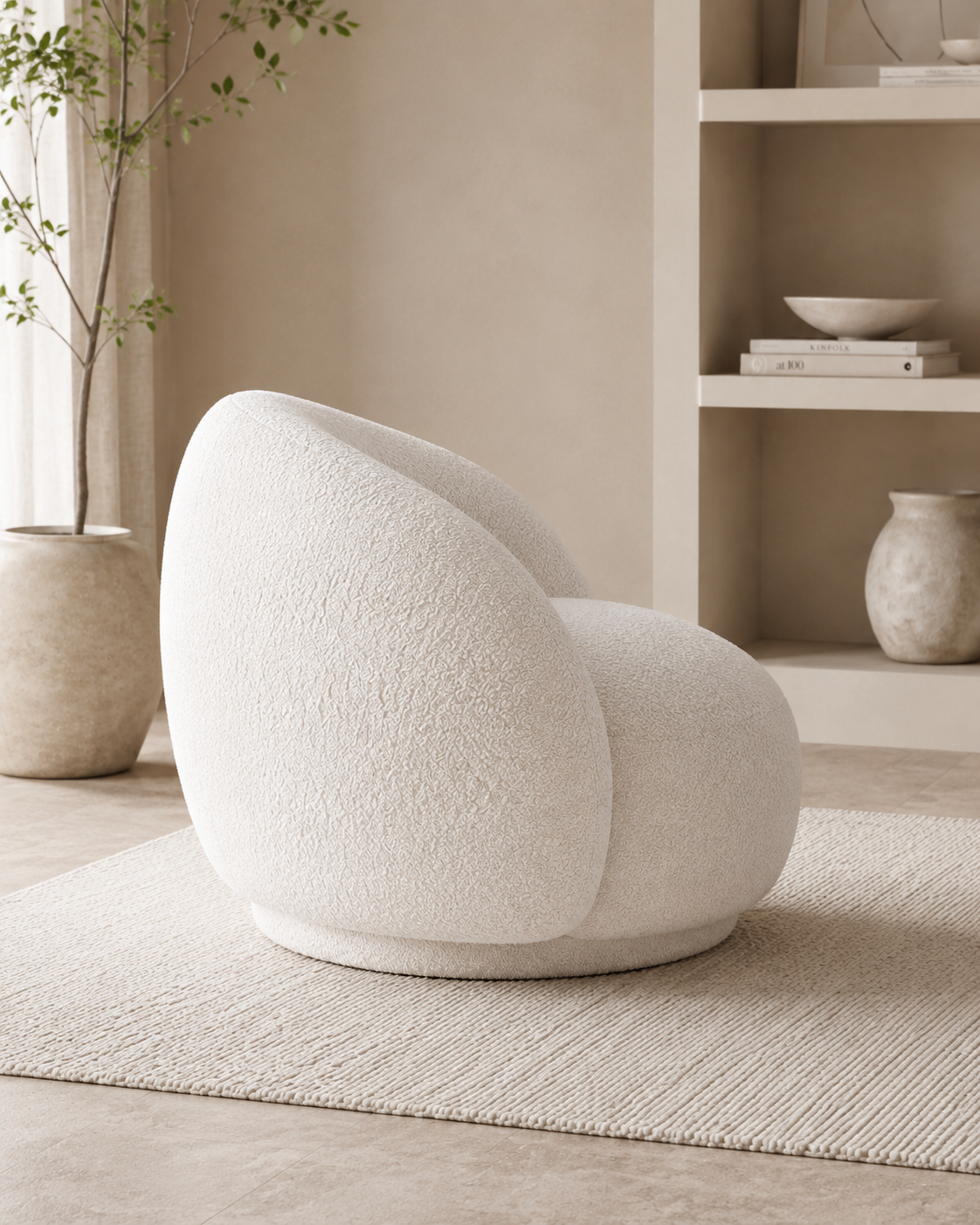 Tessora Teddy Fabric Lounge Chair