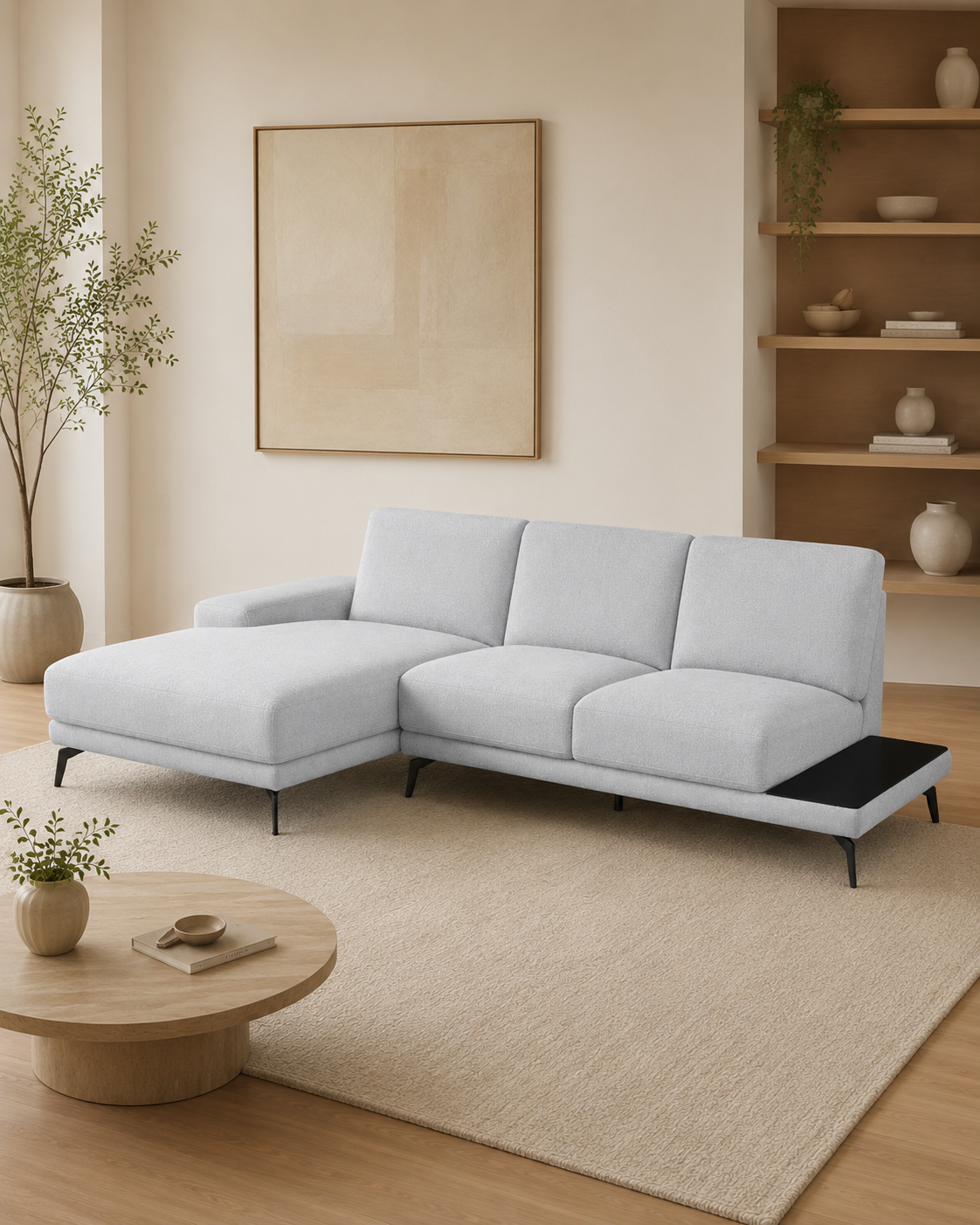 Loxley Fabric Chaise Sofa