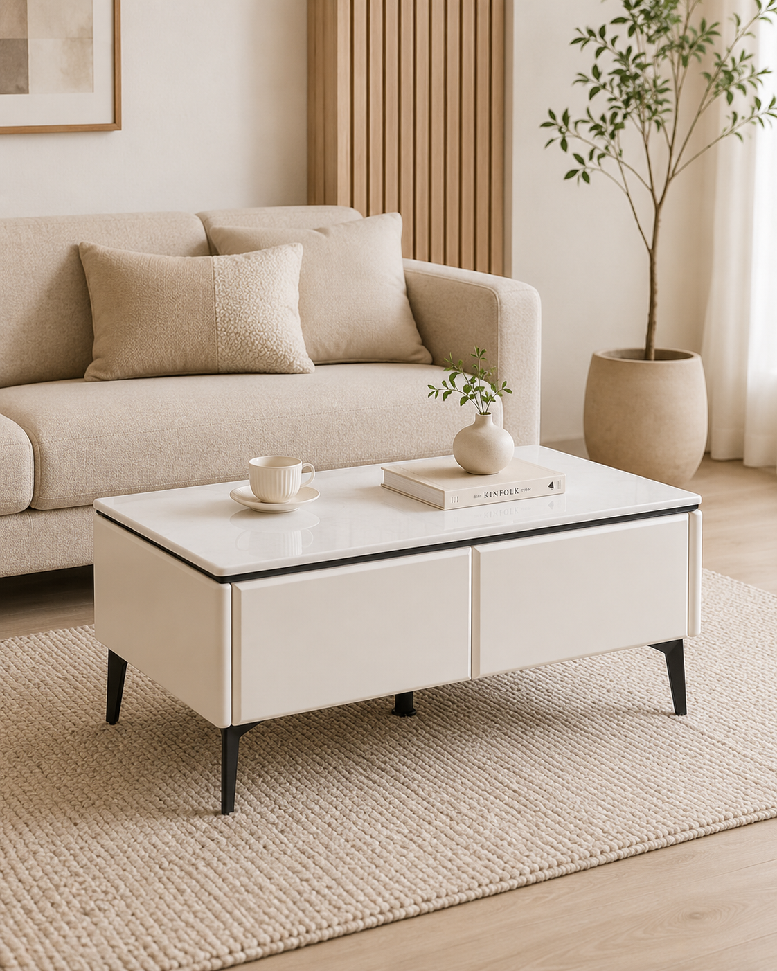 Ivora White Storage Coffee Table