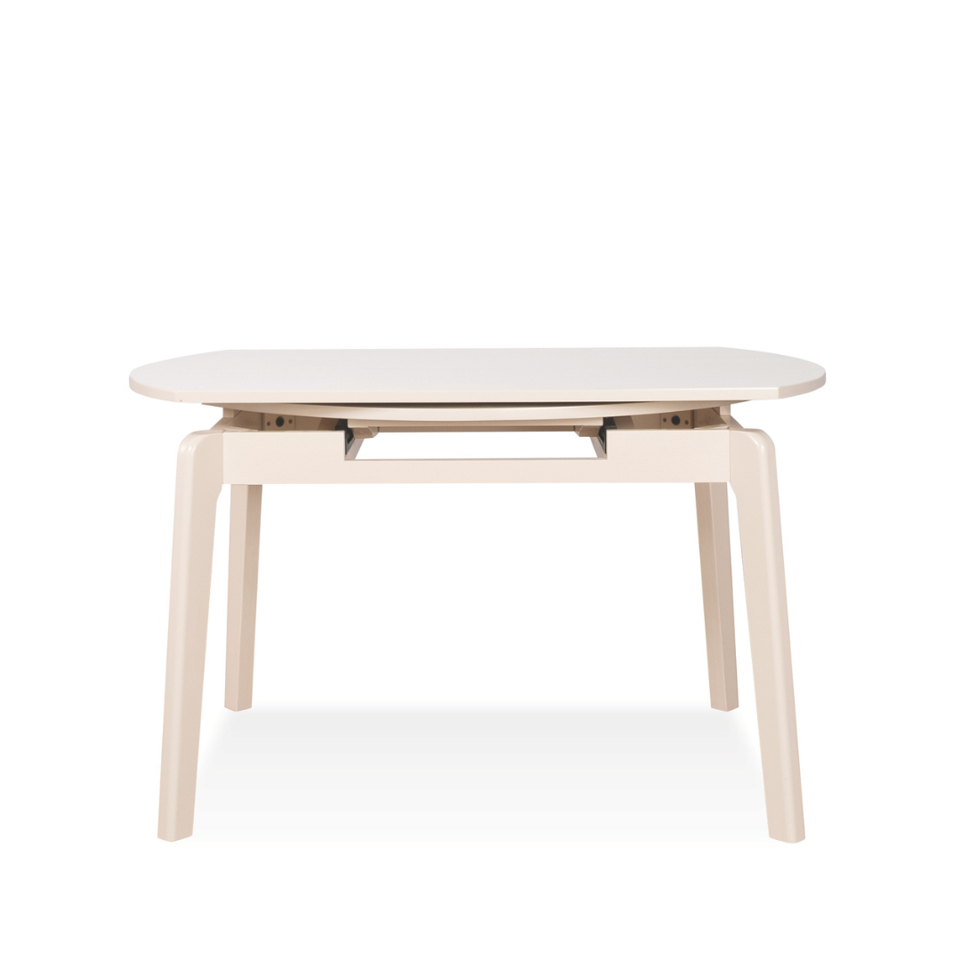 Vorie White Extendable Wooden Dining Table (160cm)