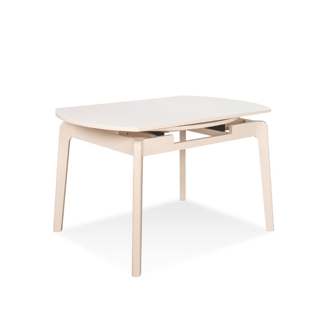 Vorie White Extendable Wooden Dining Table (160cm)