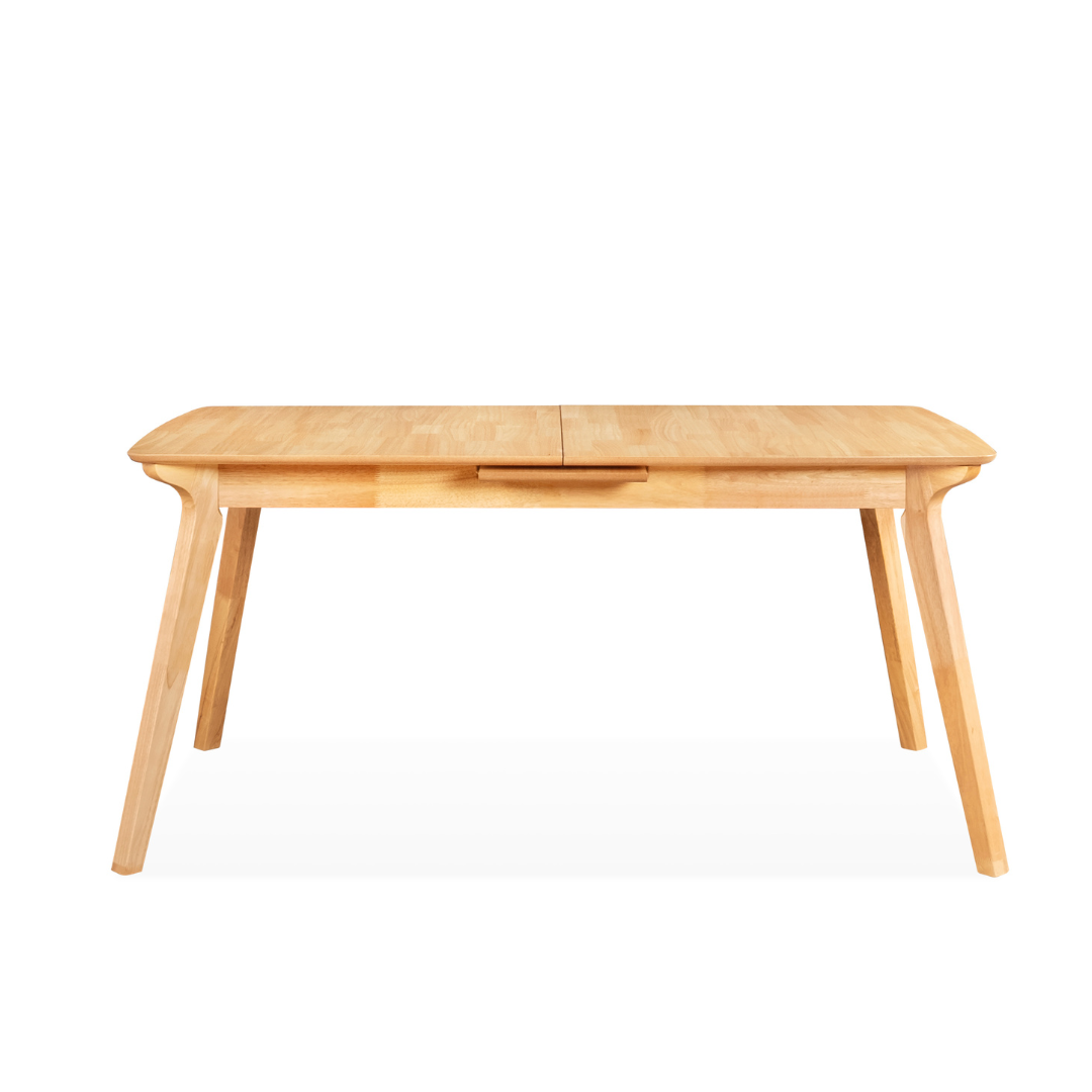 Levi Beech Extendable Wooden Dining Table (160-190cm)