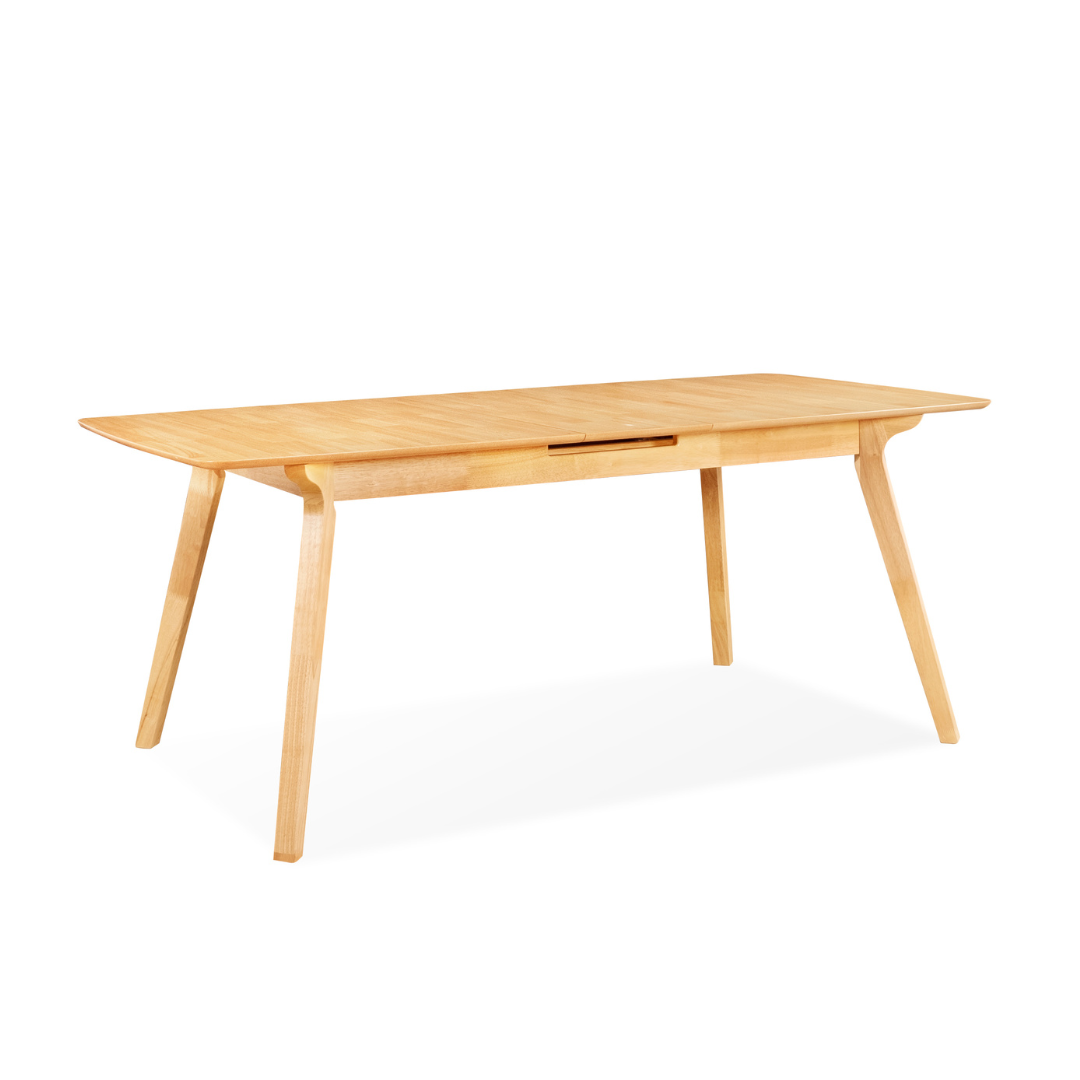 Levi Beech Extendable Wooden Dining Table (160-190cm)