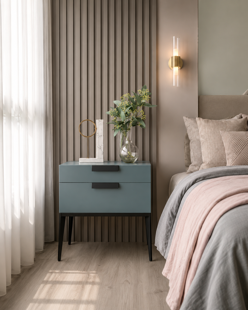Avel Sage Soft-Touch Bedside Table