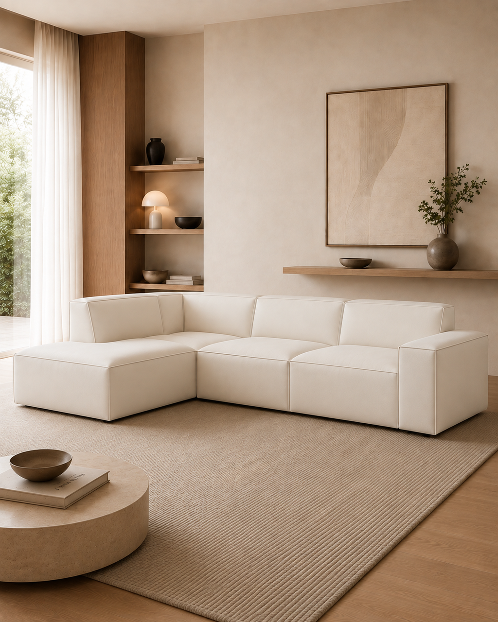 Farnham Premium Leather Corner Sofa (4 Seater)