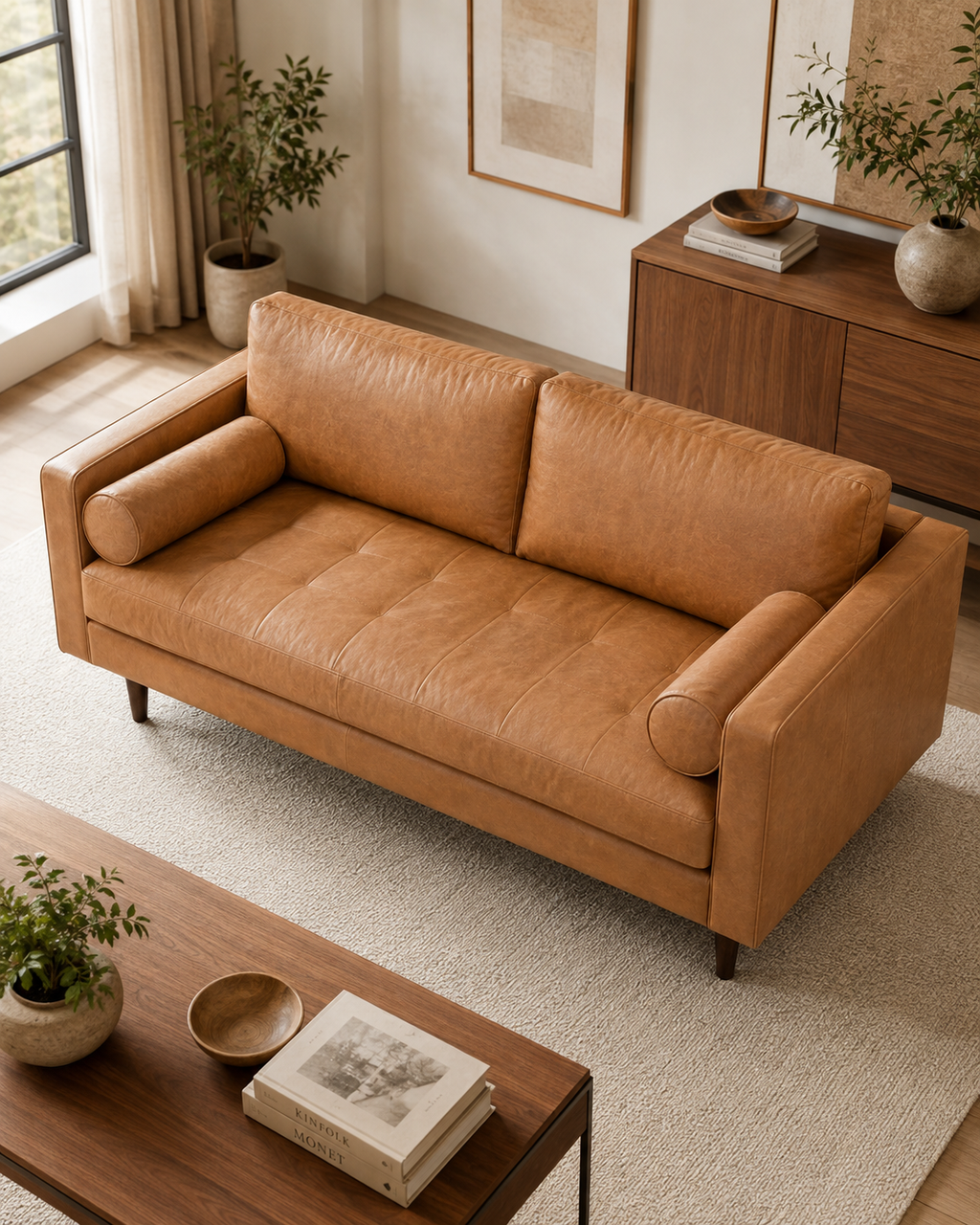 Ellington Faux Leather Sofa