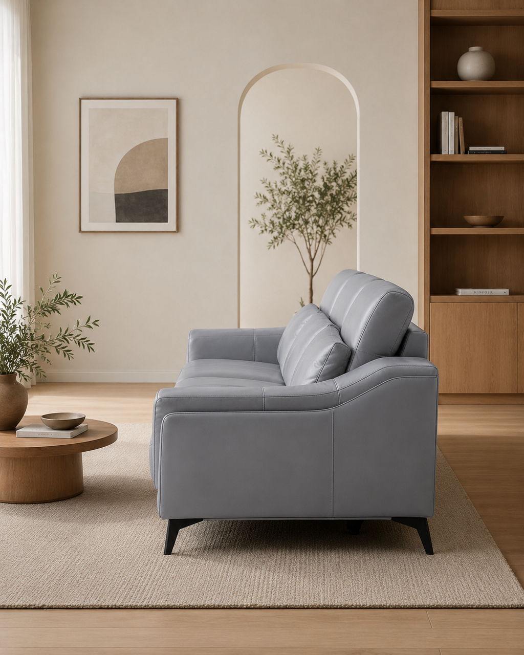 Cheltenham Half Leather Recliner Sofa