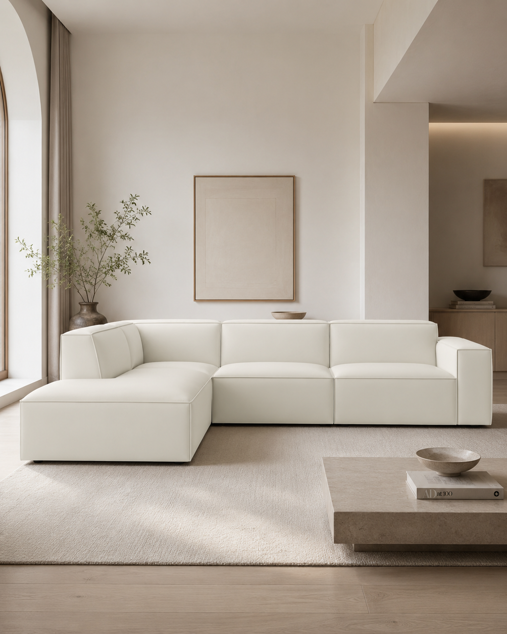 Caelis Pet-Friendly Fabric Sectional Sofa