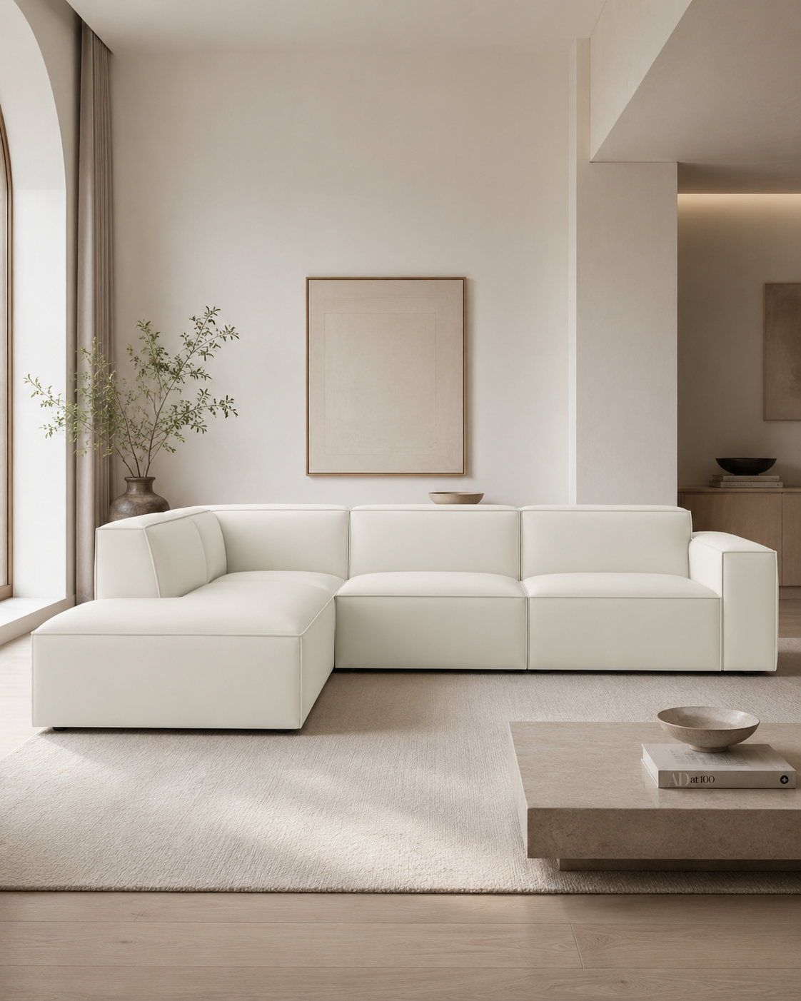 Caelis Pet-Friendly Fabric Sectional Sofa