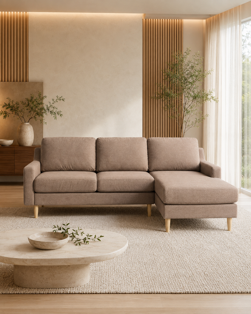 Wren Fabric L-Shaped Sofa