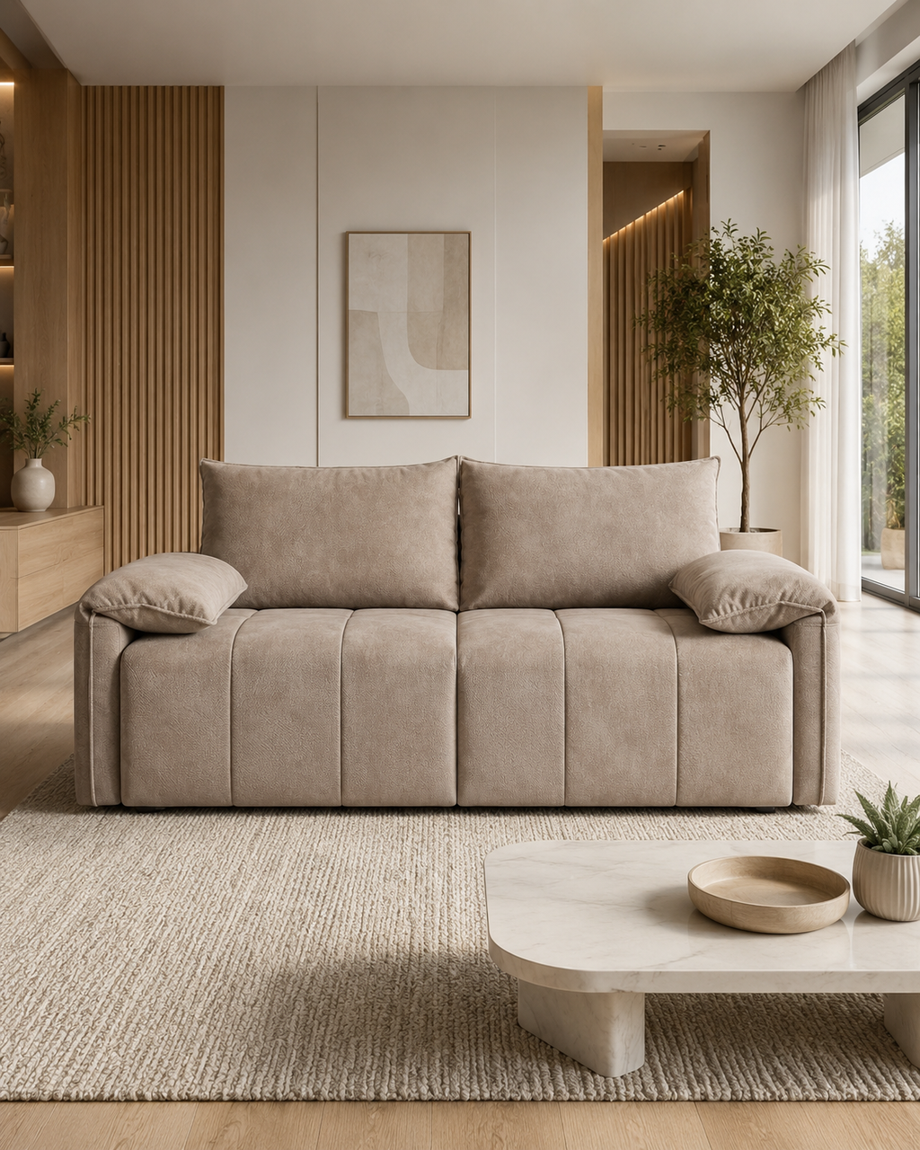 Briar Fabric Adjustable Armrest Sofa