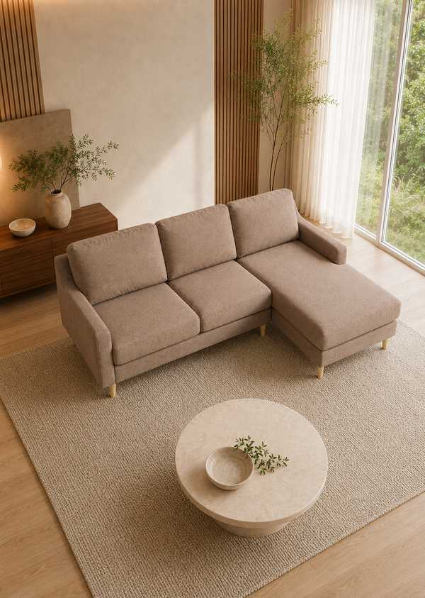 Wren Fabric L-Shaped Sofa