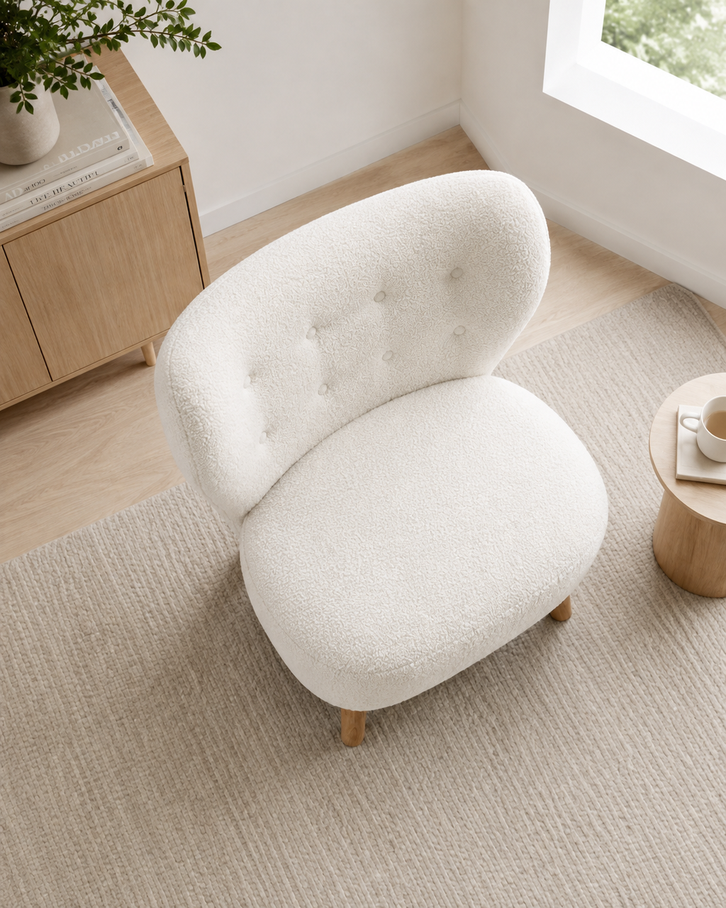 Maurelle Teddy Fabric Lounge Chair