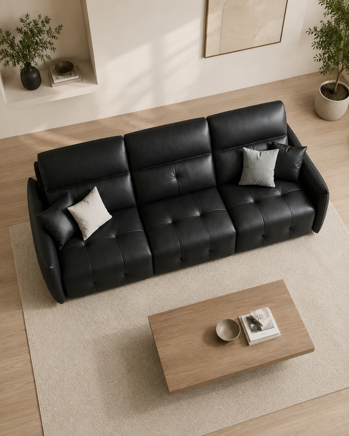 Axton Genuine Leather Sofa