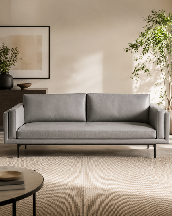 Cranford Faux Leather Sofa