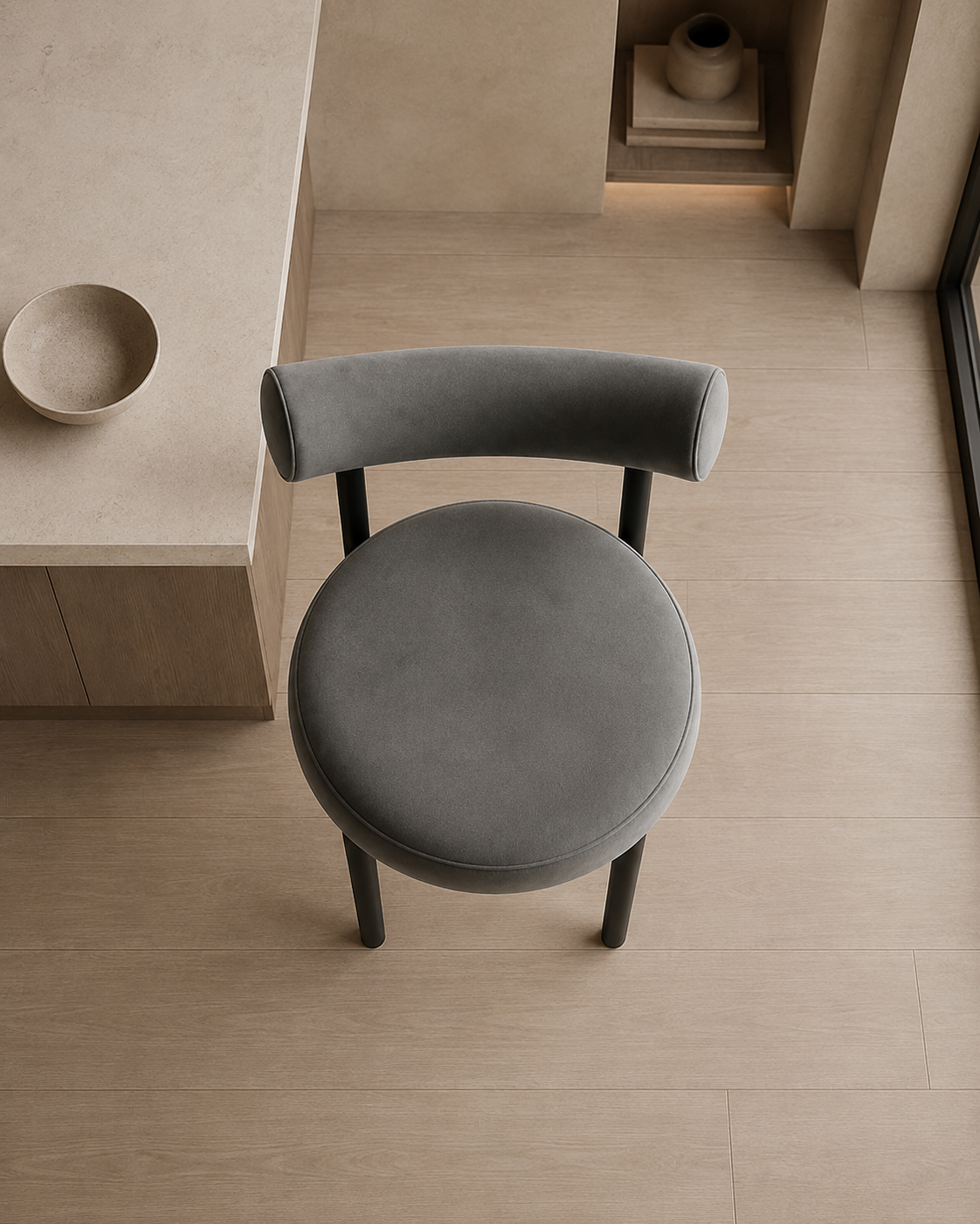 Torrin Velvet Bar Chair