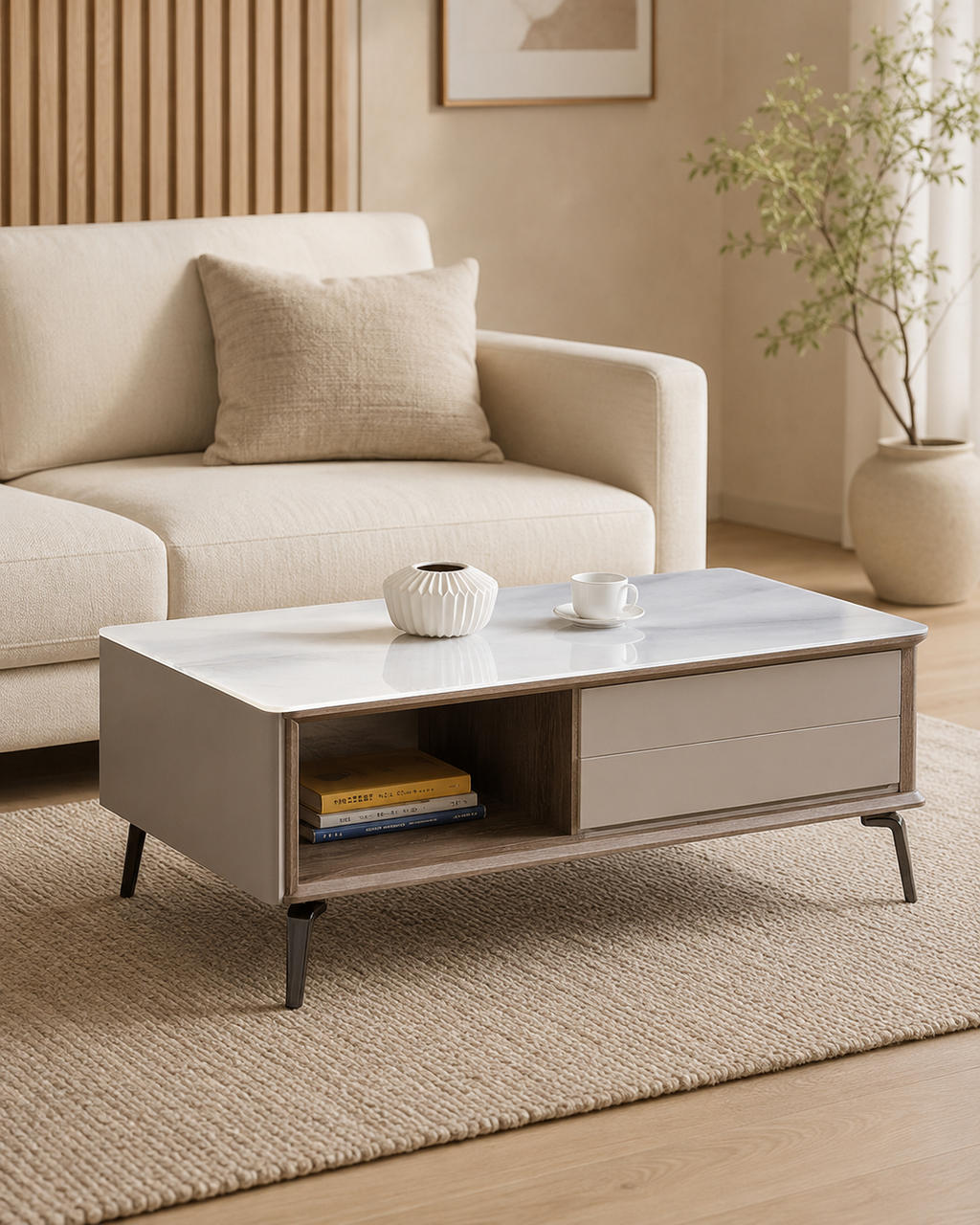 Liora Microcrystalline Glass Coffee Table