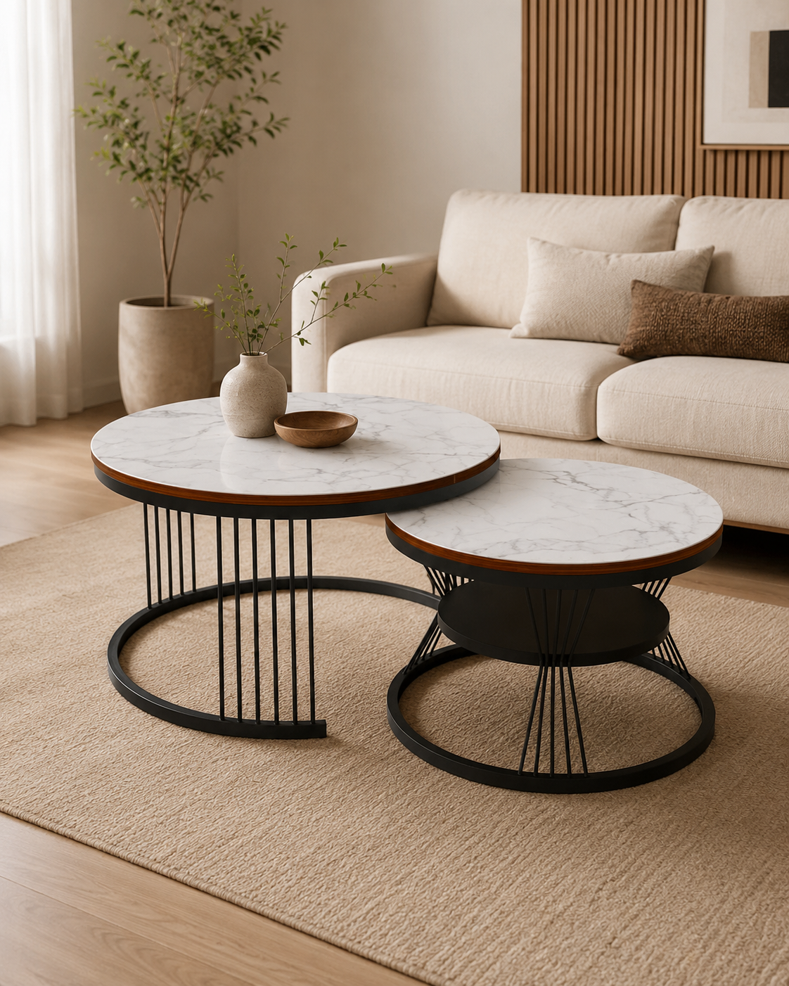 Arven Sintered Stone Nesting Coffee Table