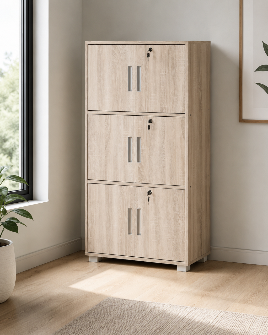 Elara Light Oak Storage Cabinet