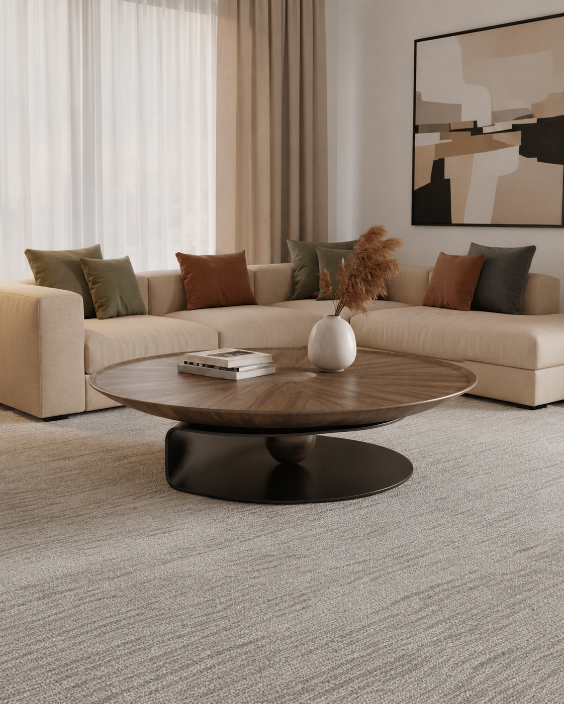 Sienna Round Wooden Coffee Table