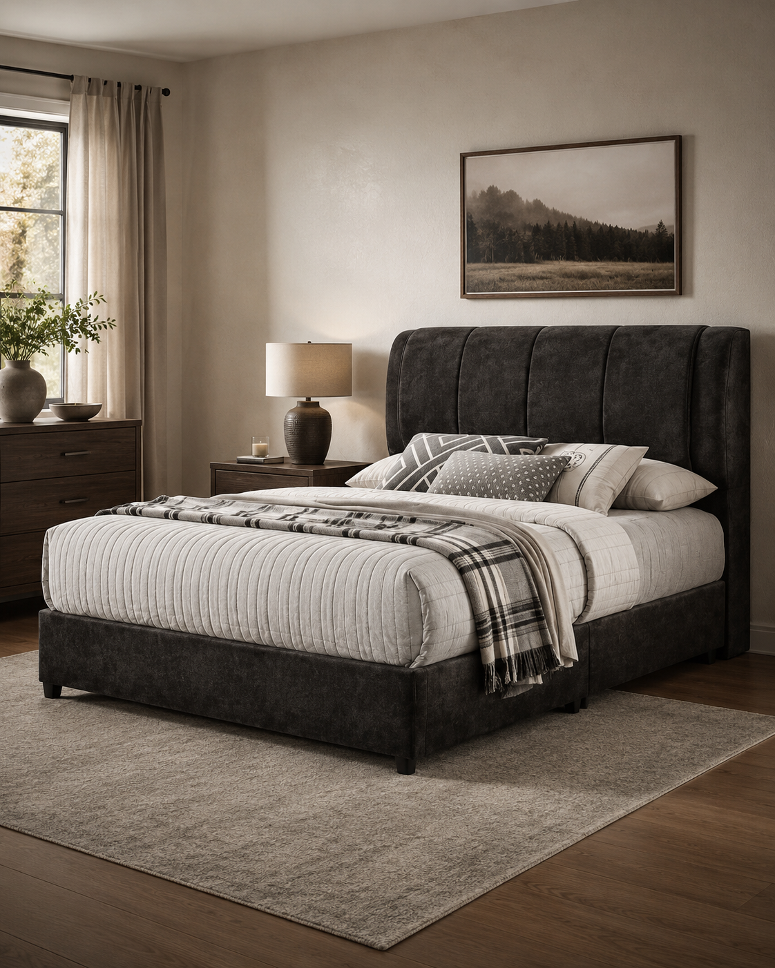 Baby SV Velvet Fabric Bed Frame