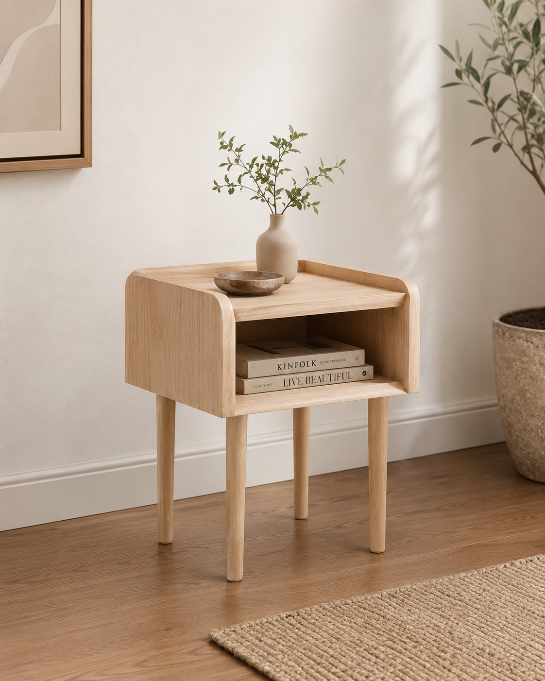Runa Wooden Bedside Table