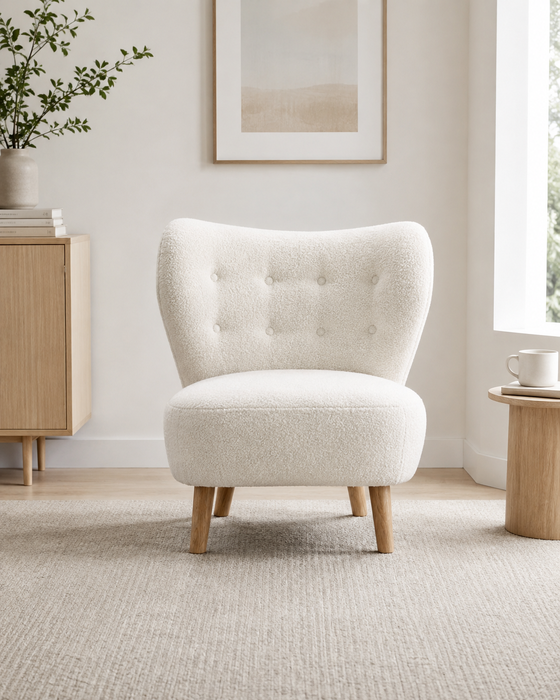 Maurelle Teddy Fabric Lounge Chair