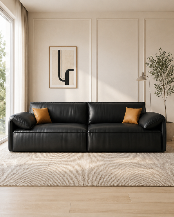 Rivelle Faux Leather Sofa