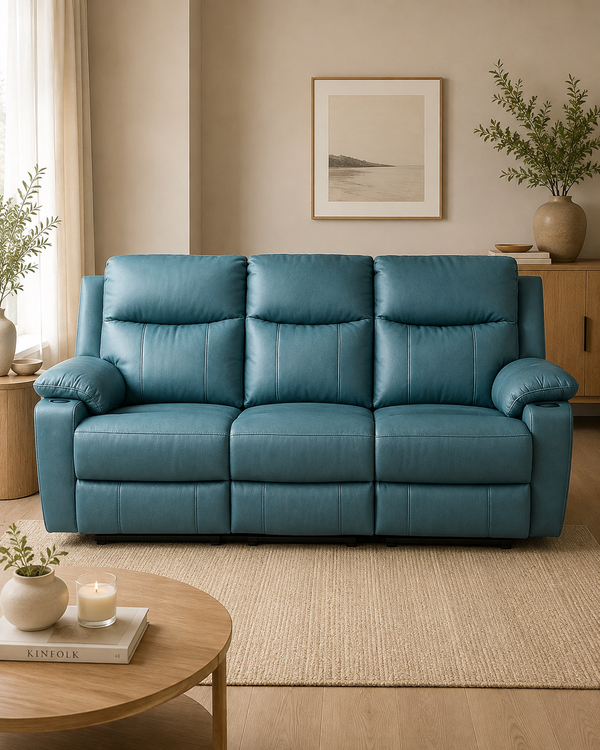 Telford Genuine Leather Recliner Sofa