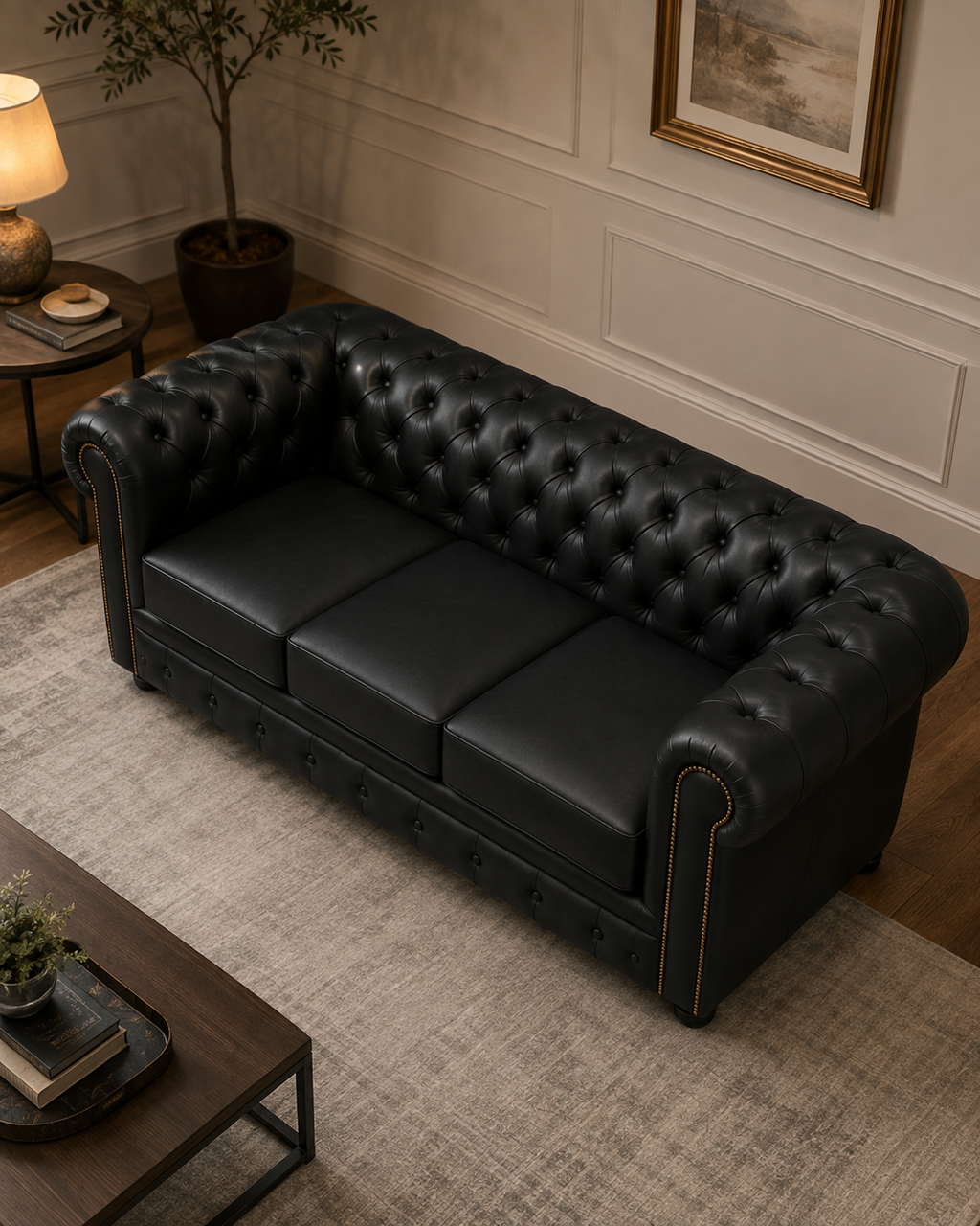 Harrington Full Leather Chesterfield Sofa
