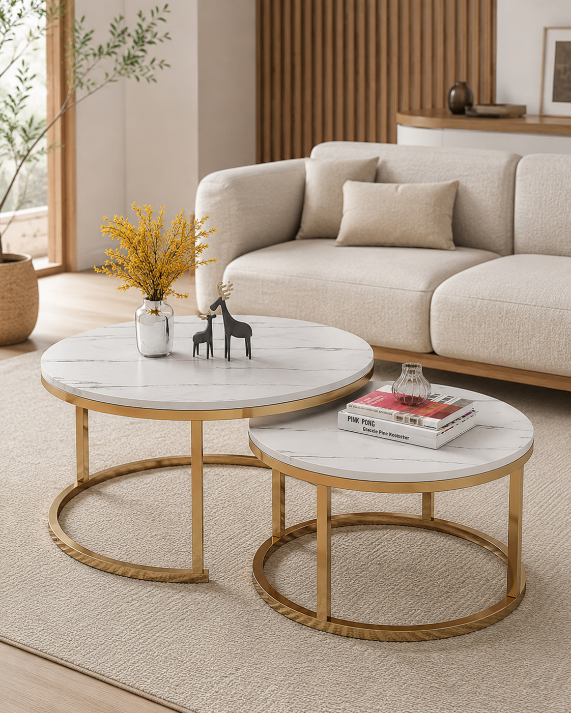 Isolde Sintered Stone Nesting Coffee Table