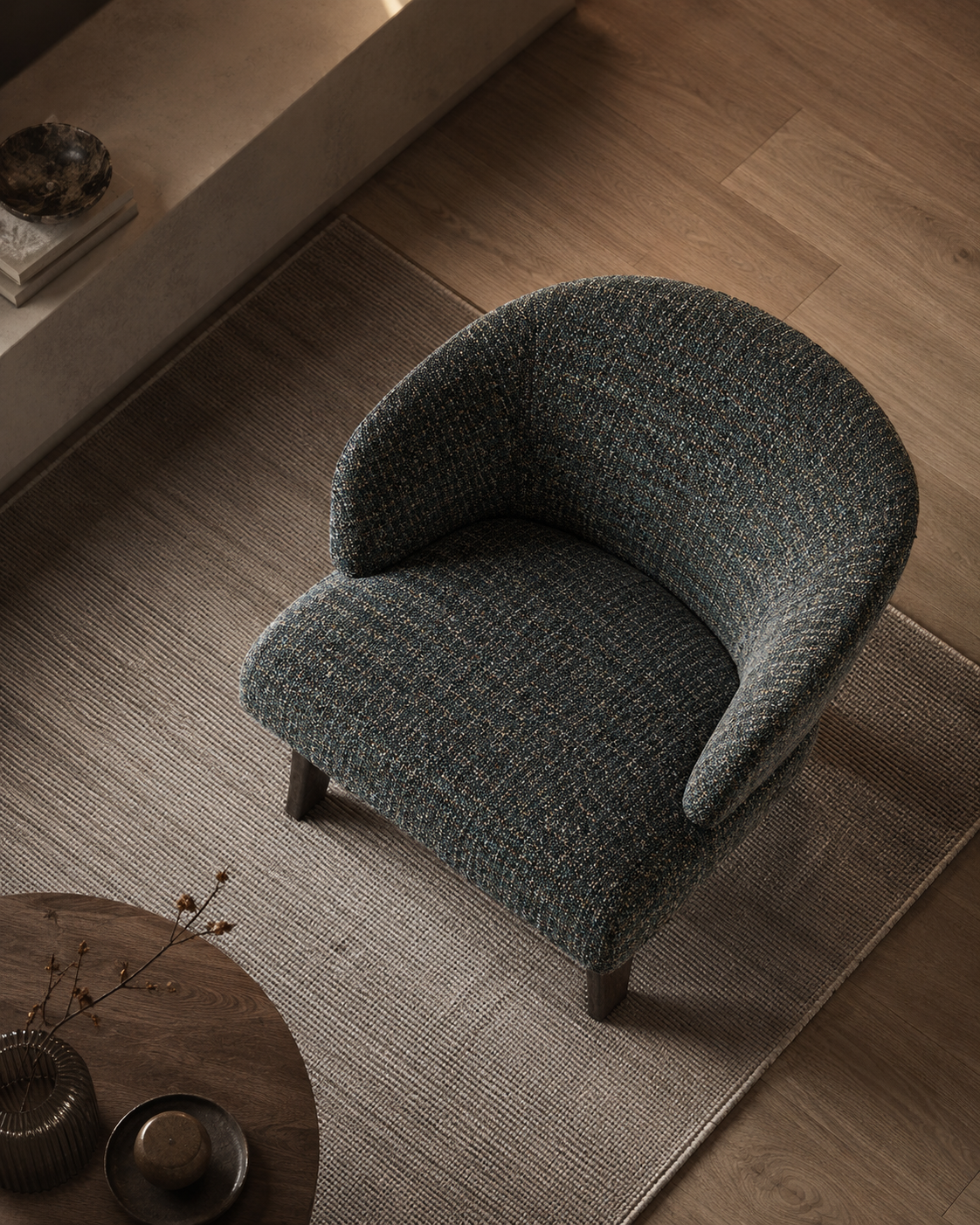 Cavrin Linen Lounge Chair