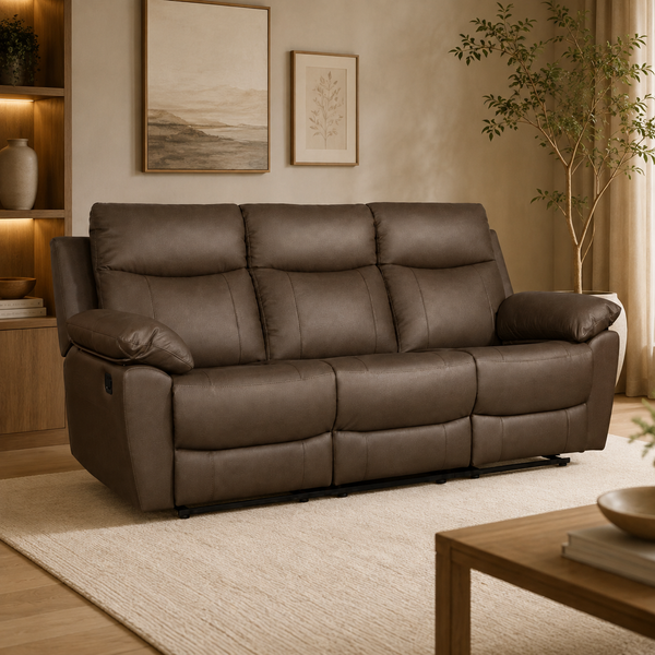 Grantham Genuine Leather Recliner Sofa