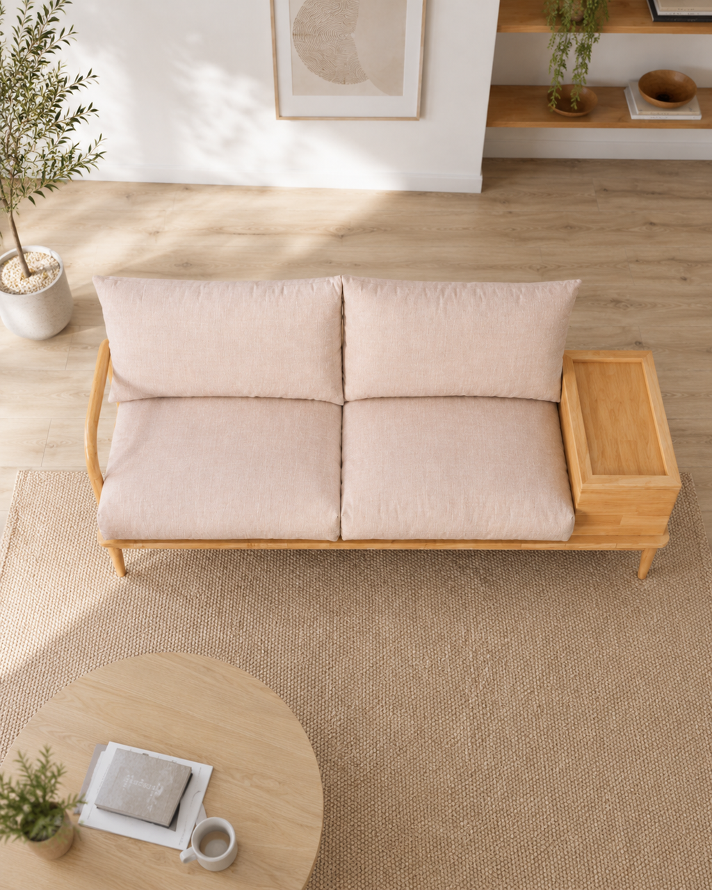Norbury Wooden Storage Sofa