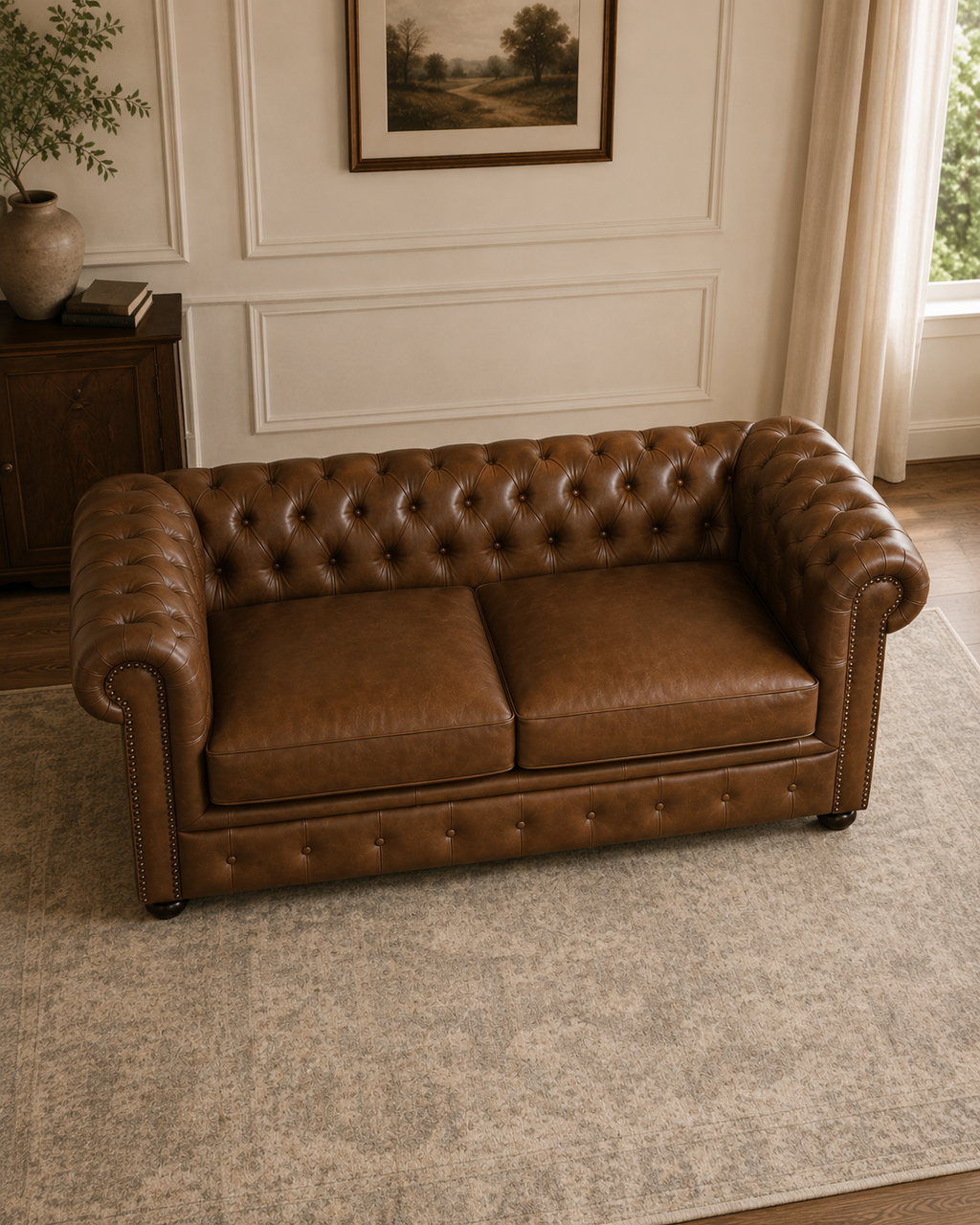 Blackthorne Full Leather Chesterfield Sofa