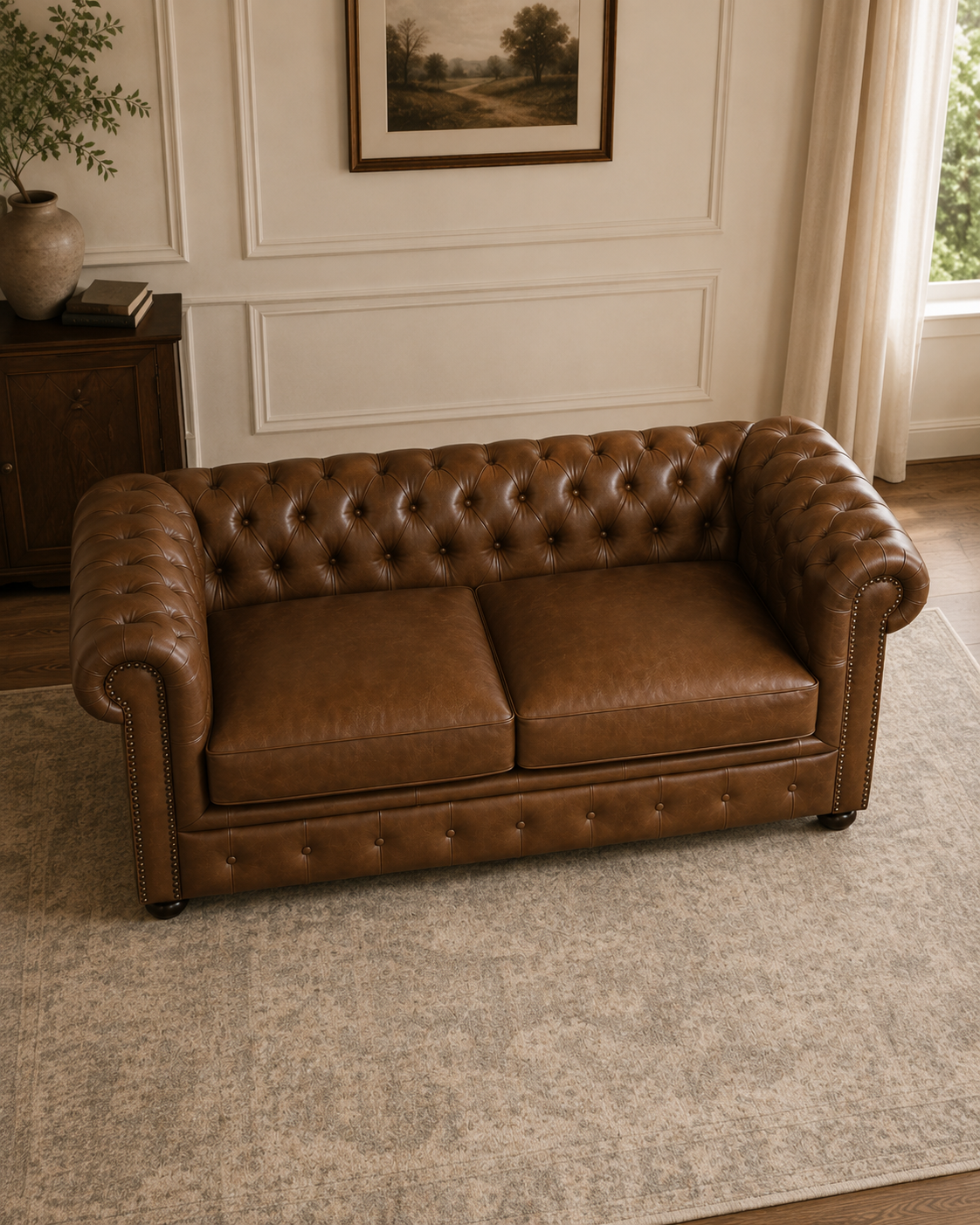 Blackthorne Full Leather Chesterfield Sofa