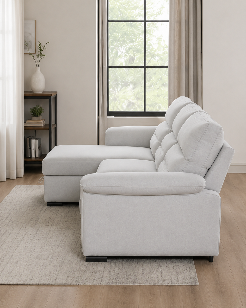Nola Fabric Recliner L-Shaped Sofa