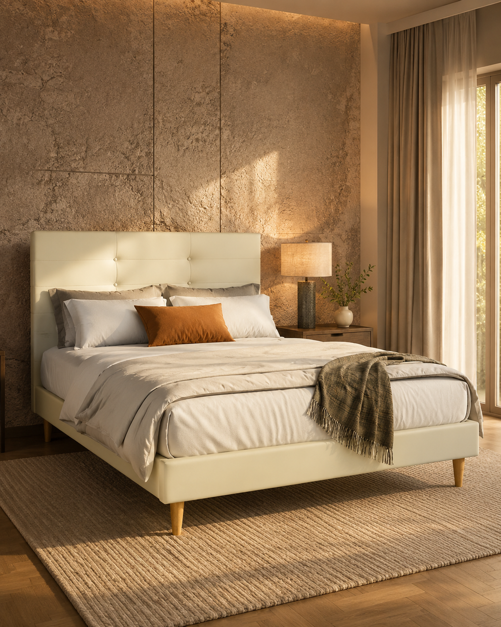 Arlen Faux Leather Bed Frame