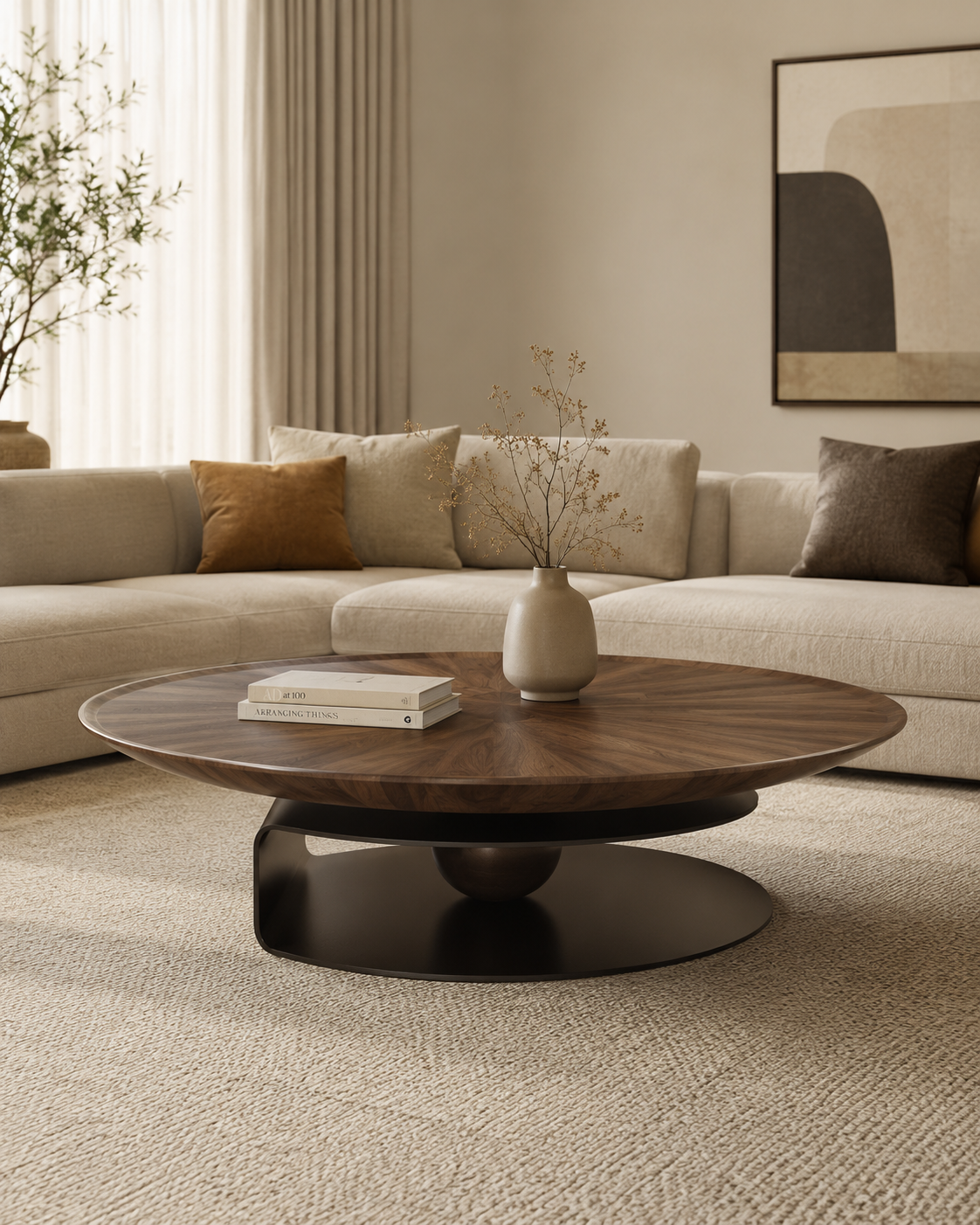 Sienna Round Wooden Coffee Table