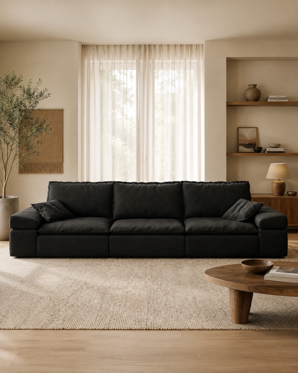 Savio Fabric Adjustable Backrest Sofa