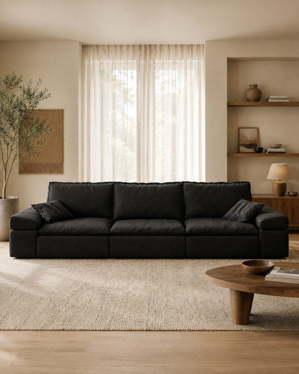 Savio Fabric Adjustable Backrest Sofa