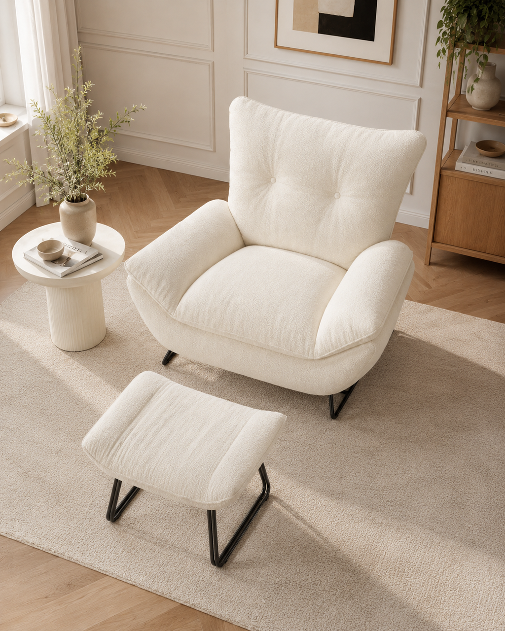 Mallow Fabric Lounge Chair