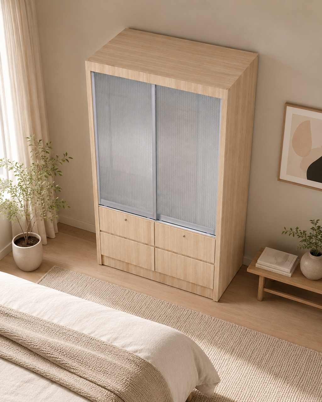 Larken 4ft Sliding Wardrobe