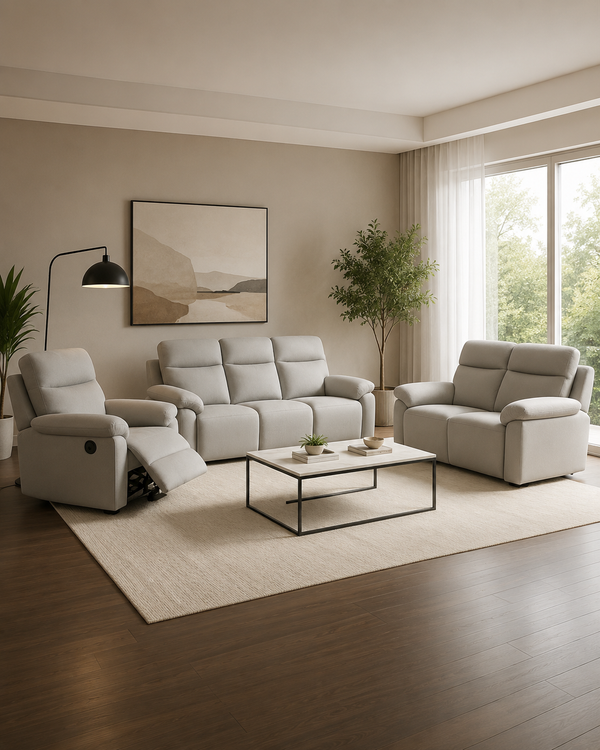Ansel Fabric Recliner Sofa