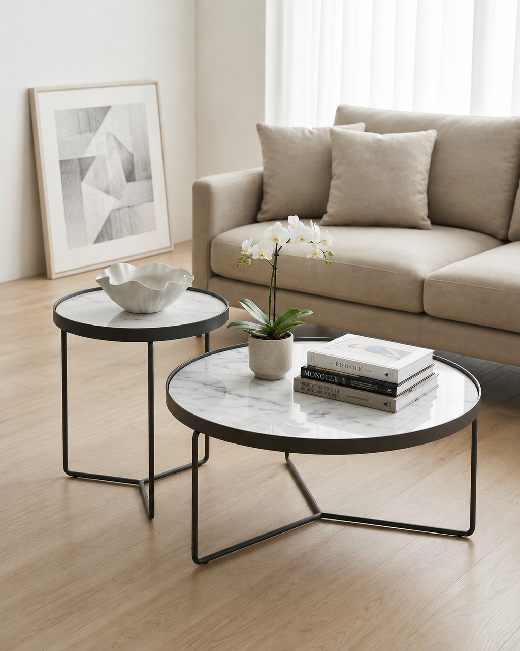 Elara Sintered Stone Coffee Table