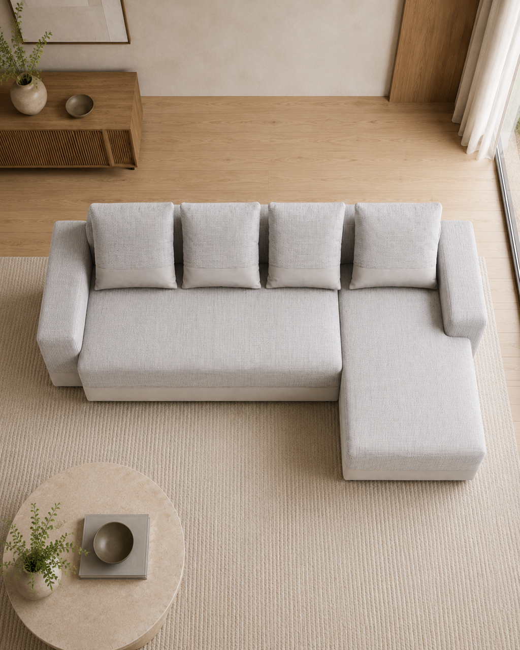 Sivelle Fabric Sectional Sofa